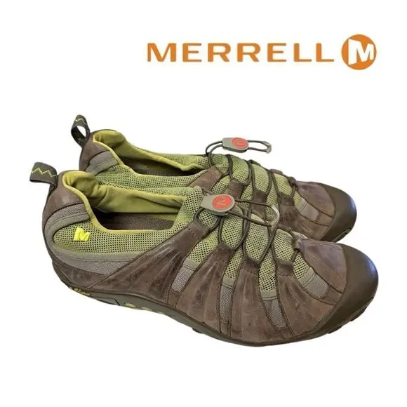 Merrell Women's Caper Canteen Brown Green Trail Hiking Shoes Sneakers 8 - Picture 2 of 6